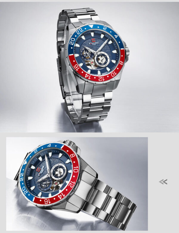 NAVIFORCE NFS1003 Mechanical Watch Blue Red 8