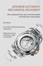 NAVIFORCE NFS1003 Mechanical Watch for Men Black Rose Gold 2