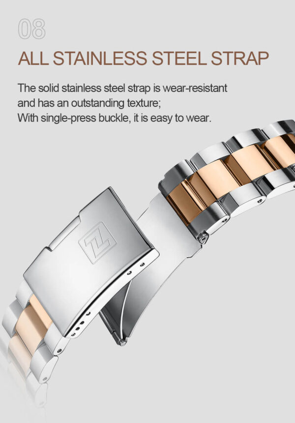 NAVIFORCE NFS1003 Mechanical Watch for Men Black Rose Gold 8