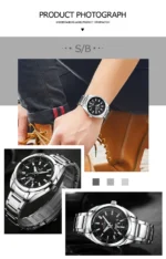 Naviforce NF9038 Men Wristwatch Silver Black 3
