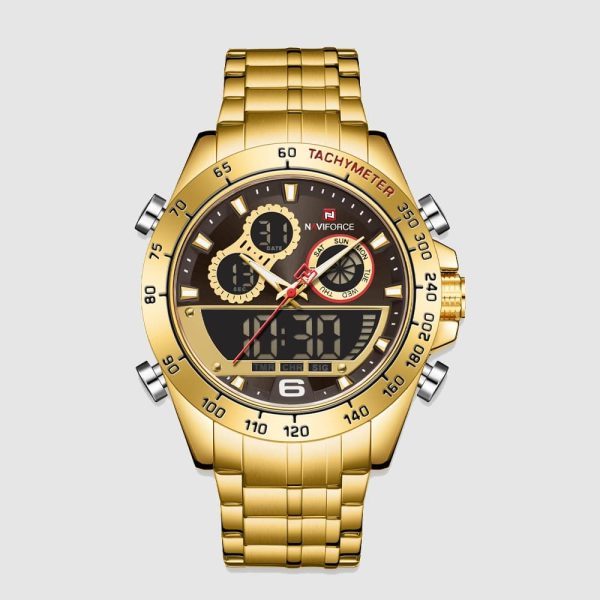 Naviforce NF9188 Luminous Analog Wristwatch Golden 8 1