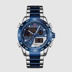 Naviforce Nf 9171 Luminous Hands Waterproof Wrist Watch Silver Blue 1