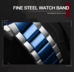 Naviforce Nf 9171 Luminous Hands Waterproof Wrist Watch Silver Blue 13