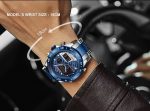 Naviforce Nf 9171 Luminous Hands Waterproof Wrist Watch Silver Blue 7