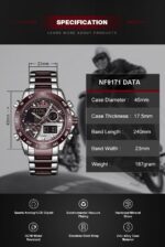 Naviforce Nf 9171 Quartz Wristwatch Coffee 7