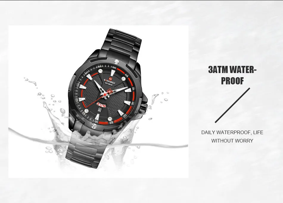 Naviforce NF9161 Men Casual Wristwatch Black