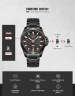 Naviforce NF9161 Men Casual Wristwatch Black 5