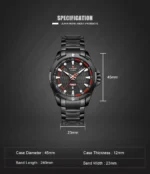 Naviforce NF9161 Men Casual Wristwatch Black 6