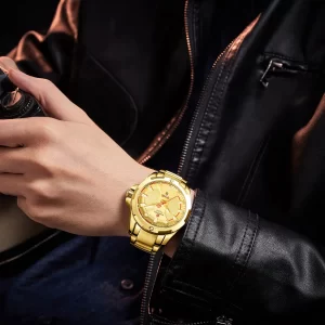 Naviforce NF9161 Men Casual Wristwatch Gold 13