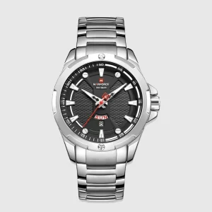 Naviforce NF9161 Men Casual Wristwatch Silver Black 1