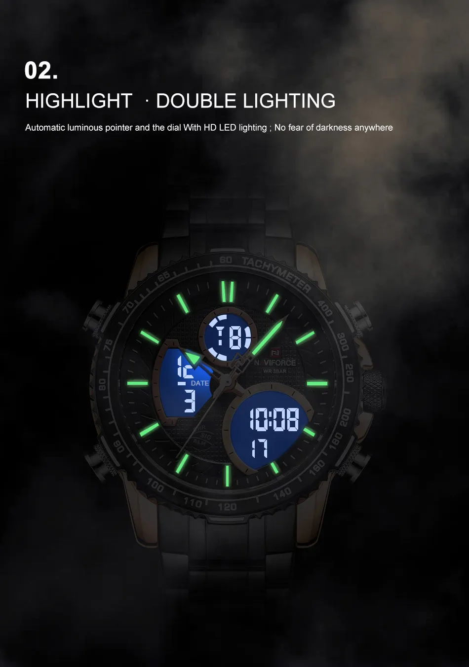 Naviforce-NF9182-Men-Wristwatch-Black-10