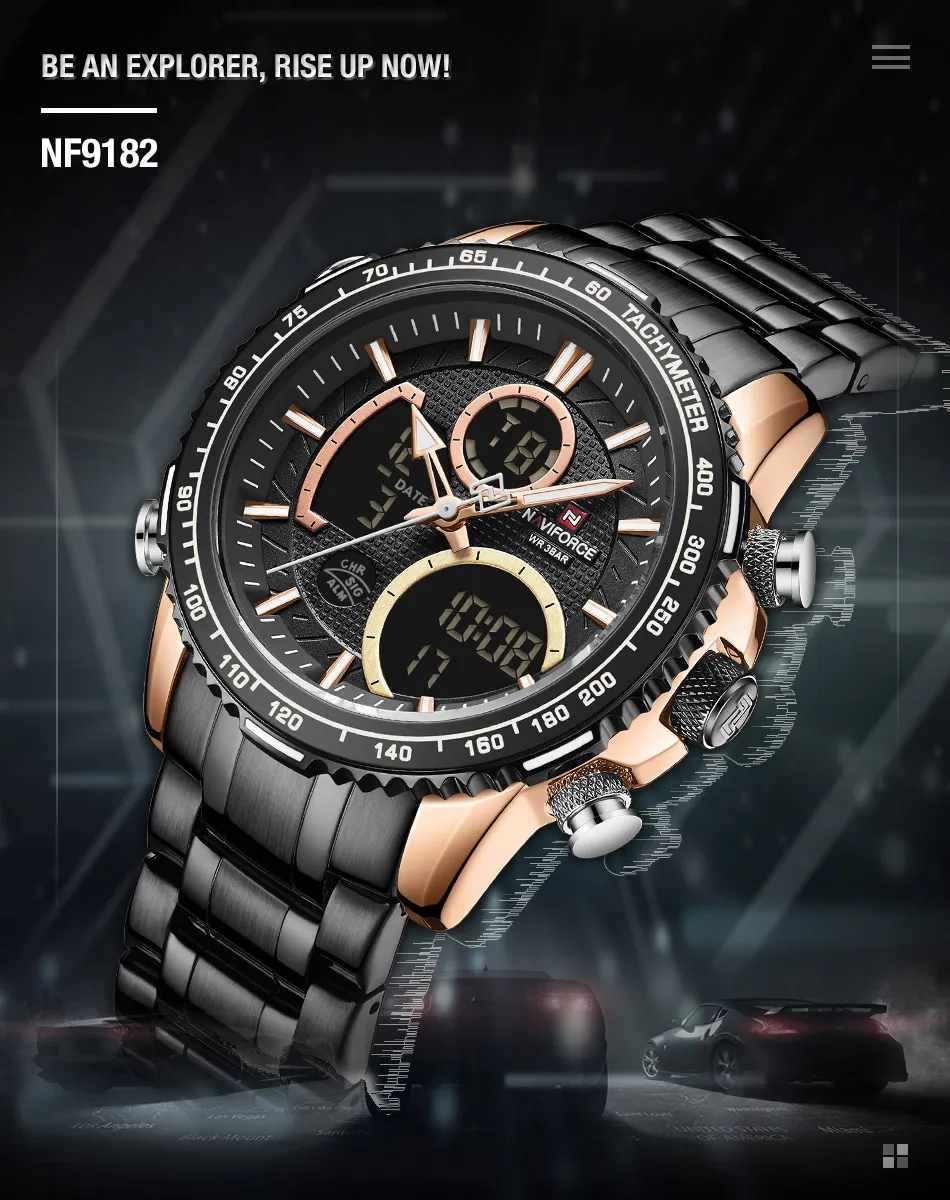 Naviforce-NF9182-Men-Wristwatch-Black-4