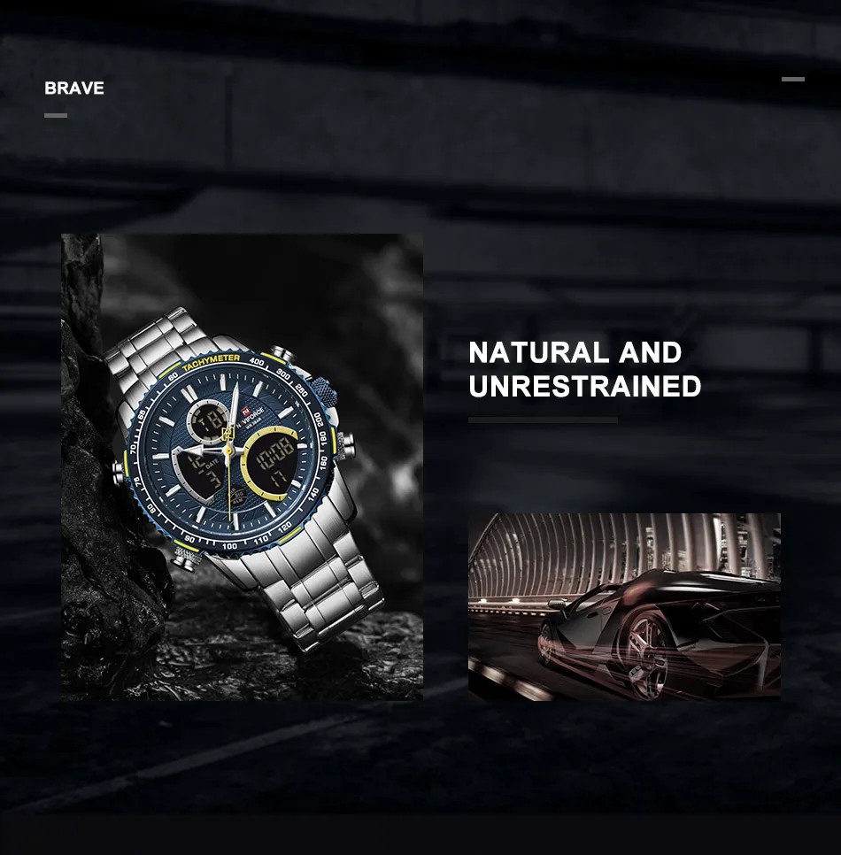 Naviforce-NF9182-Men-Wristwatch-Silver-Blue-3