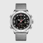 Naviforce NF9153S Stainless Steel Waterproof Sport Watch for men Silver Black (1)